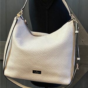 Kate Spade Cream Textured Hobo Bag
